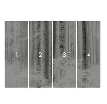 Tapetă din patru piese cu motiv forestier și copaci