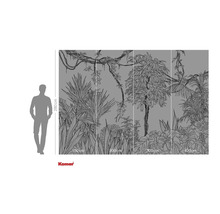 Fototapet cu motiv de junglă și indicații de dimensiuni