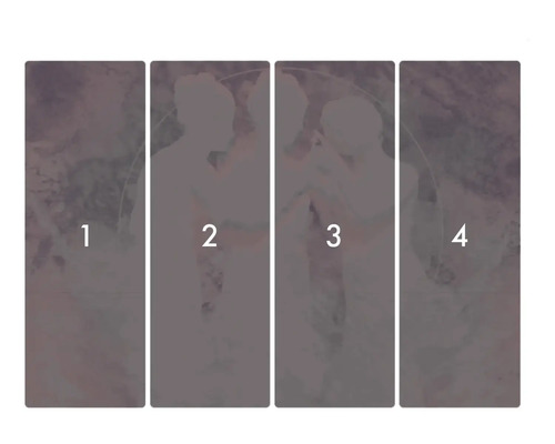 Pictură murală din patru părți cu motiv de cuplu