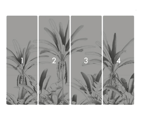 Tapetă foto din patru piese cu motiv de plante