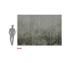 Fototapet cu motiv de junglă și indicații de dimensiune