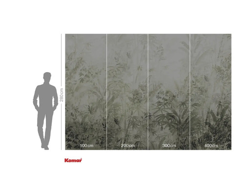 Fototapet cu motiv de junglă și indicații de dimensiune