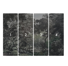 Tapetă din patru părți cu motiv forestier