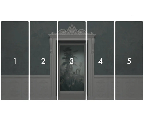 Imagine murală din mai multe părți cu motiv clasic pentru design interior