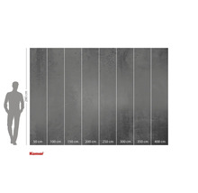 Tapet foto Komar cu aspect de beton și indicații de dimensiune