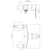Desen tehnic al unei armături cu dimensiuni