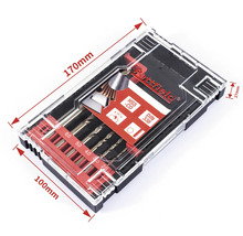 Set de burghie cu diferite burghie într-o cutie de plastic transparentă de la marca Rattfield