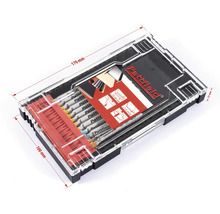 Set de pânze de ferăstrău vertical Pattfield într-o cutie transparentă cu dimensiunile 170 mm x 100 mm x 27 mm