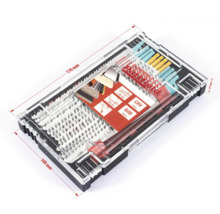 Set de scule Patfield în cutie transparentă cu dimensiuni