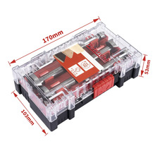 Set de burghie Forstner Pattfield cu dimensiuni diferite, în cutie transparentă, cu dimensiuni