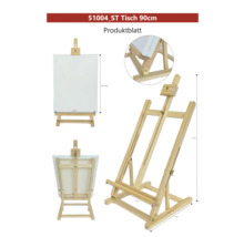 Șevalet de masă din lemn cu pânză și dimensiuni