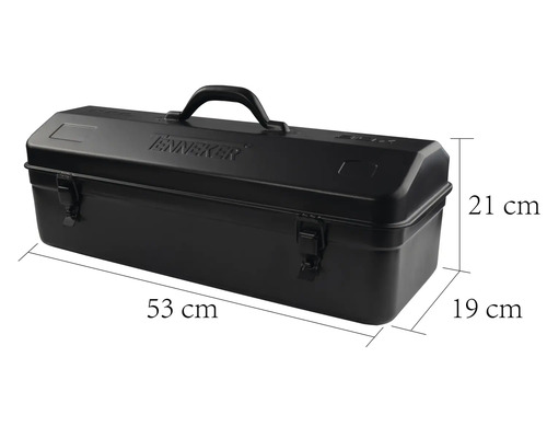 Cutie de scule din metal cu dimensiunile de 53 cm x 21 cm x 19 cm