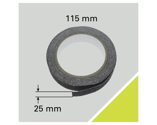 Rolă bandă antiderapantă cu dimensiunile de 115 mm pe 25 mm