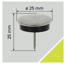 Glisor pentru scaun cu cui, diametru 25 milimetri