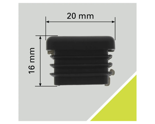 Capac de protecție din plastic cu dimensiunile 20 mm x 16 mm