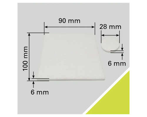 Imagine cu dimensiunile unui filtru