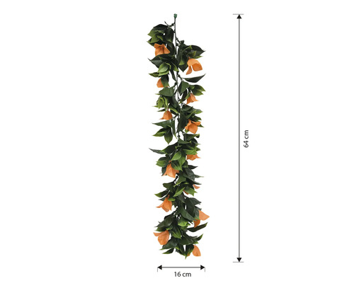 Ghirlandă artificială de bougainvillea, lungă de 64 cm și lată de 16 cm, pentru decorare