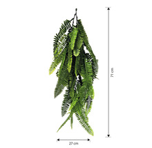 Ferigă artificială, lungime 71 cm, lățime 27 cm, pentru decorare