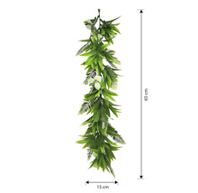Ghirlandă decorativă cu flori artificiale, lungime 65 cm și lățime 15 cm