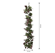 Ghirlandă artificială de iederă cu o lungime de 63 de centimetri și o lățime de 15 centimetri.