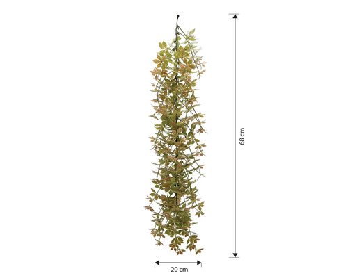 Ghirlandă artificială de iederă, lungime 68 cm și lățime 20 cm, pentru decorare