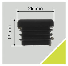 Capac de protecție din plastic, 25 x 17 milimetri