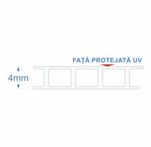Imagine cu un profil de 4 mm protejat UV