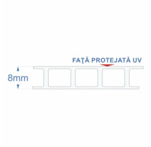 Profil de 8 milimetri cu protecție UV