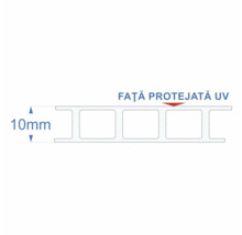 Profil cu protecție UV și grosime de 10 mm