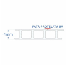 Profil de 4 mm cu protecție UV