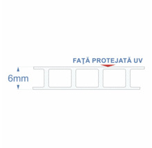 Profil cu grosimea de 6 mm și protecție UV
