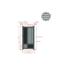 Desen tehnic al unei uși de aluminiu cu dimensiuni