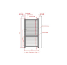 Desen tehnic al unei porți de grădină cu dimensiuni