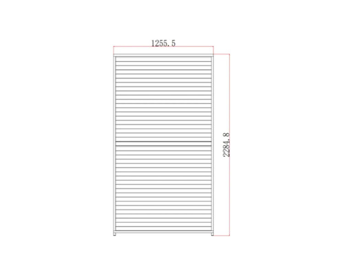 Desen tehnic al unei rulouri cu dimensiunile de 1255,5 x 2284,8 milimetri.