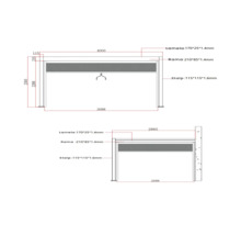Desen tehnic al unui acoperiș de terasă cu dimensiuni