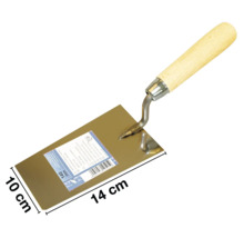 Gletier pentru ipsos cu mâner din lemn și dimensiunile de 14 cm pe 10 cm