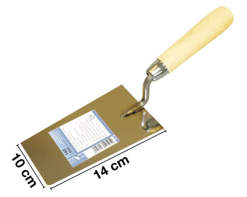 Gletier pentru ipsos cu mâner din lemn și dimensiunile de 14 cm pe 10 cm