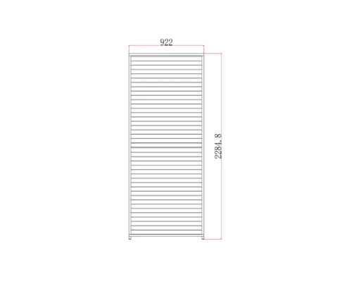 Desen tehnic al unei rulouri cu dimensiunile de 922 pe 2284,8 milimetri.