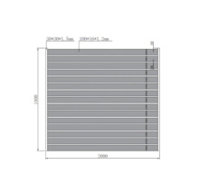 Desen tehnic al unei plăci de podea cu dimensiuni