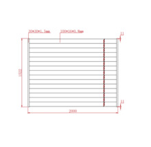 Desen tehnic al unui element de gard cu dimensiuni