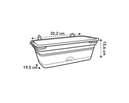 Imagine cu o jardinieră cu dimensiuni.