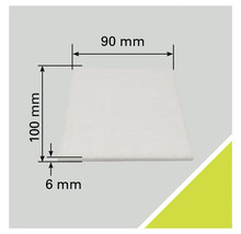 Covoraș pătrat din spumă filtrantă cu dimensiunile de 100 pe 90 pe 6 milimetri