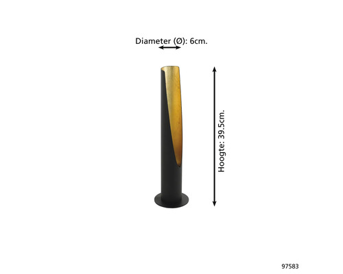 Lumină decorativă de grădină, înălțime 39,5 cm, diametru 6 cm