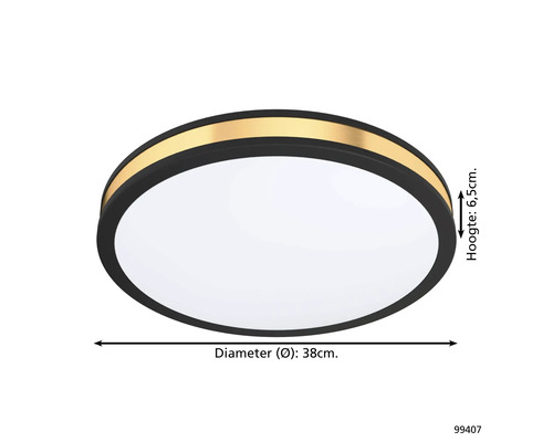 Lumină de tavan rotundă, diametru 38 cm