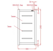Desen tehnic al unui calorifer cu dimensiuni