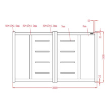 Desen tehnic al unui raft cu dimensiuni