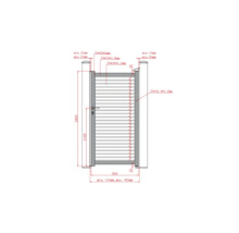 Desen tehnic al unei porți de grădină cu dimensiuni