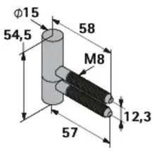 Desen tehnic al unei piese de conectare cu dimensiuni