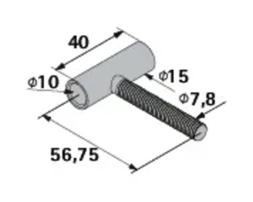 Desen tehnic al unui șurub cu dimensiuni