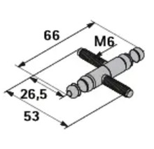Desen tehnic al unei piese de legătură cu dimensiuni